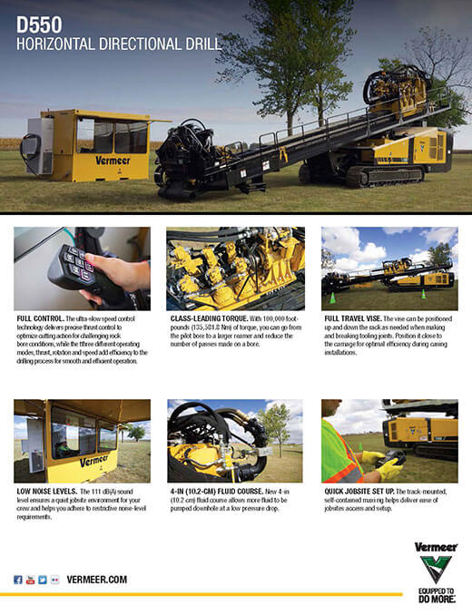 Vermeer D550 Horizontal Directional Drill (HDD)